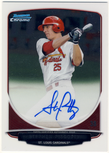 Stephen Piscotty MLB 2013 Bowman Chrome Signature Auto