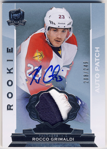Rocco Grimaldi NHL 14-15 UD The Cup RC Signature Patch Auto 208/249
