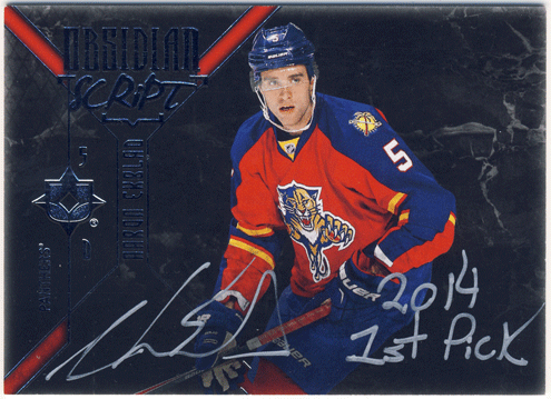 Aaron Ekblad NHL 14-15 UD Ultimate Collection Obsidian Script Signature Auto 2014 1st Pick