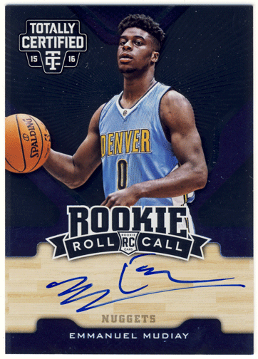 Emmanuel Mudiay NBA 15-16 Panini Totally Certified Rookie Roll Call Signature Auto 73/99