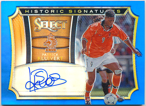 Patrick Kluivert 15-16 Panini Select Historic Blue Prizm Signature Auto 08/99 クライファート