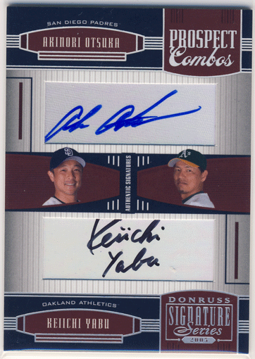 Akinori Otsuka / Keiichi Yabu MLB 2005 Donruss Signature Series RC Dual Auto 大塚晶則 /藪恵壹