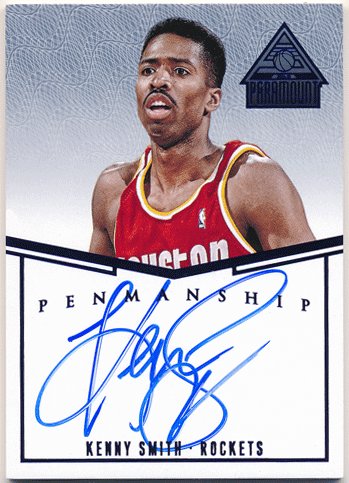 Kenny Smith NBA 14-15 Panini Paramount Penmanship Blue Signature Auto 10/25