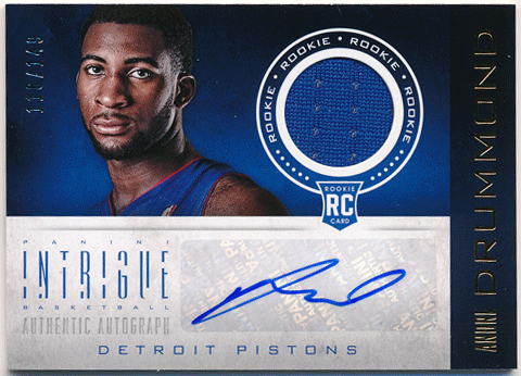 Andre Drummond NBA 12-13 Panini Intrigue RC Signature Jersey Auto 116/149