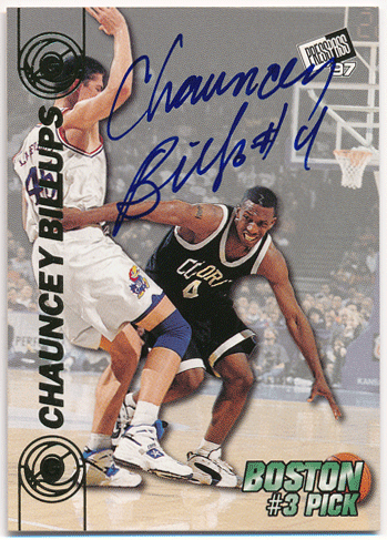 Chauncey Billups 1997 Press Pass Double Threat Signature Auto