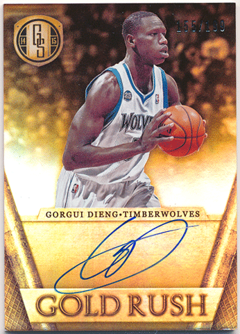 Gorgui Dieng NBA 14-15 Panini Gold Standard Gold Rush Signature Auto 155/199