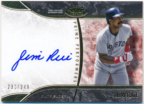 Jim Rice MLB 2016 Topps Tier One Prime Performers Signature Auto 231/249