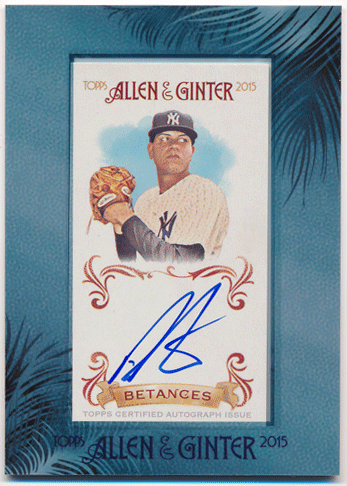 Dellin Betances MLB 2015 Topps Allen & Ginter Framed Signature Auto