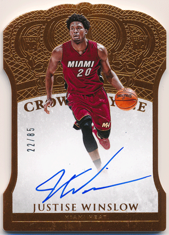Justise Winslow NBA 15-16 Panini Preferred RC Crown Royale Signature Auto 22/85