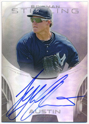 Tyler Austin MLB 2013 Bowman Sterling Refractor Signature Auto 138/150