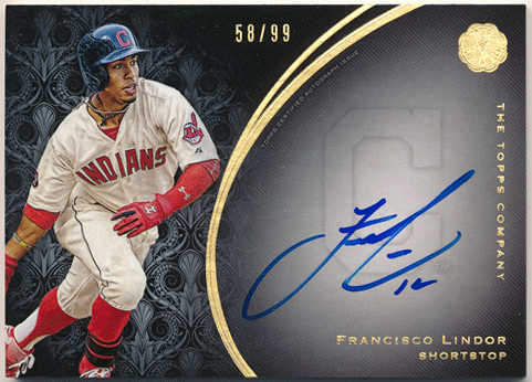 Francisco Lindor MLB 2016 Topps The Mint Franchise Signature Auto 58/99