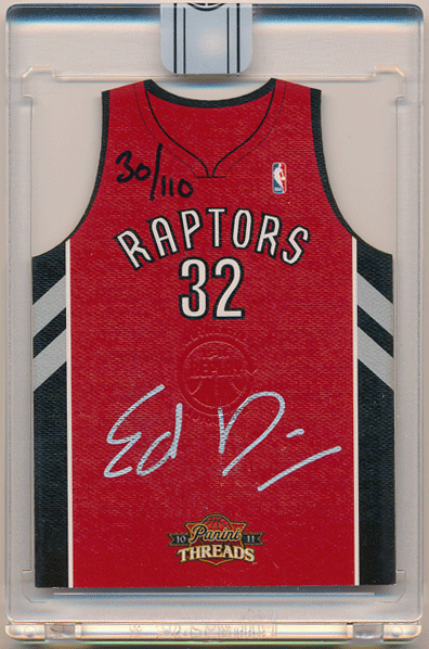 Ed Davis NBA 15-16 Panini Replay 09-10 Panini Threads Signature Auto 30/110