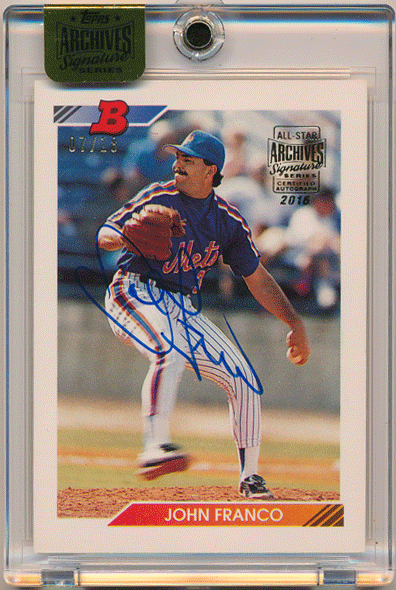 John Franco MLB 2016 Topps Archives 1992 Bowman Signature Auto 07/18