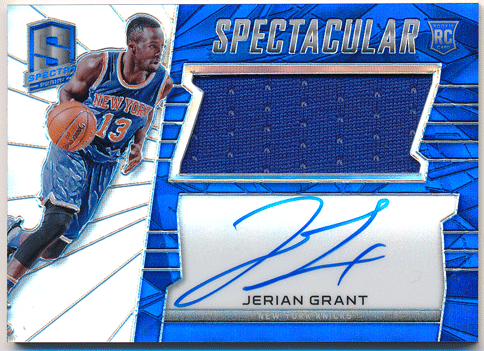Jerian Grant NBA 15-16 Panini Spectra RC Spectacular Prizm Signature Jersey Auto 096/149