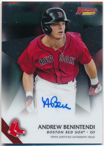 Andrew Benintendi MLB 2015 Bowman's Best Signature Auto