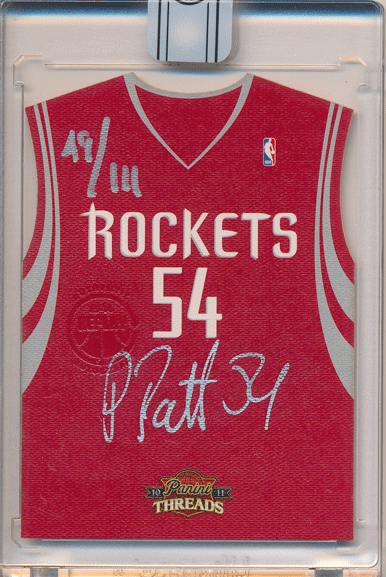 Patrick Patterson NBA 15-16 Panini Replay 10-11 Threads Signature Auto 49/111