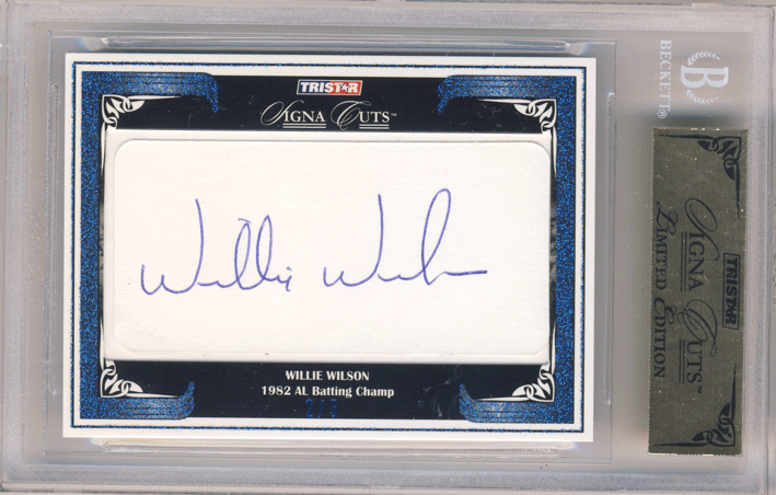Willie Wilson MLB 2008 Tristar Signa Cut Auto 2/5 1982 Batting Champ