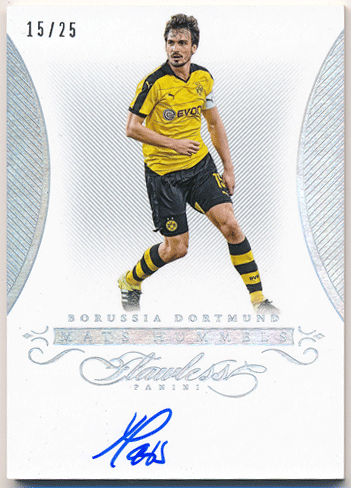 Mats Hummels 15-16 Panini Flawless Signature Auto 15/25 Jersey Number