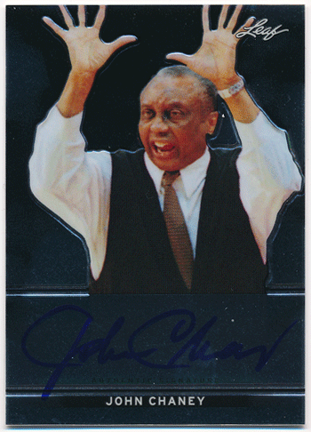 John Chaney 2013 Leaf Metal Signature Auto