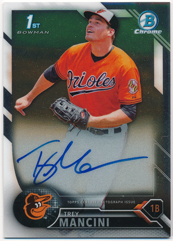 Trey Mancini MLB 2016 Bowman Chrome 1st Bowman Signature Auto