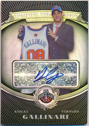 Danilo Gallinari NBA 08-09 Topps Treasury RC Refractor Signature Auto