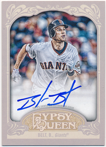 Brandon Belt MLB 2012 Topps Gypsy Queen Signature Auto