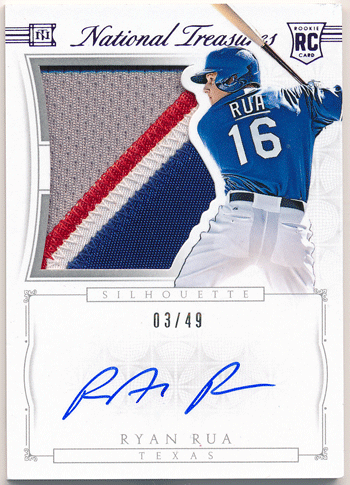 Ryan Rua 2015 Panini National Treasures RC Silhouettes Purple Patch Auto 03/49
