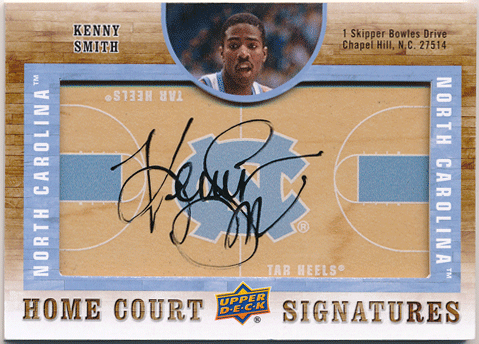 Kenny Smith 11-12 UD SP Authentic Home Court Signature Auto
