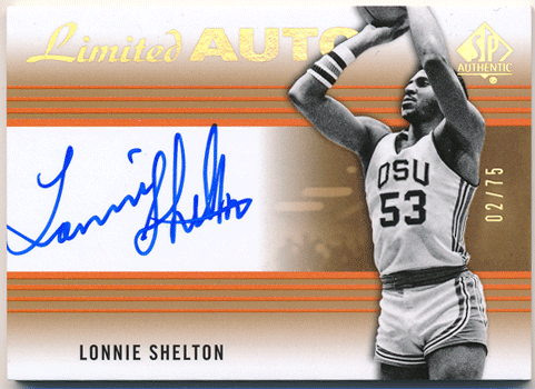 Lonnie Shelton 14-15 UD SP Authentic Limited Signature Auto 02/75