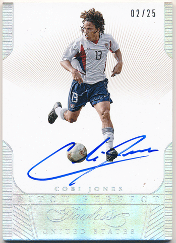 Cobi Jones 15-16 Panini Flawless Pitch Perfect Signature Auto 02/25