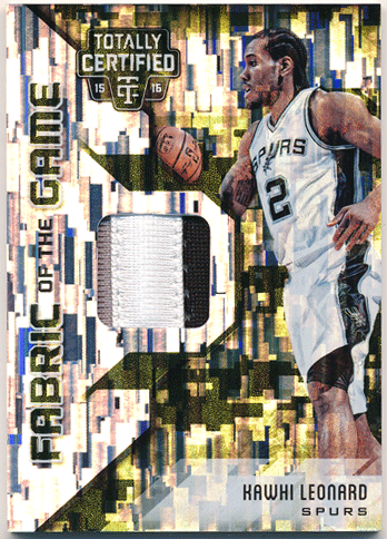 Kawhi Leonard NBA 15-16 Panini Totally Certified Fabric of the Game Camo Patch 04/25