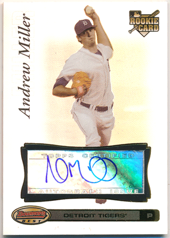 Andrew Miller MLB 2007 Bowman's Best RC Refractor Signature Auto