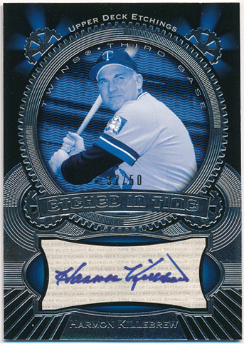 Harmon Killebrew MLB 2004 UD Etchings Etched in Time Signature Auto 32/50