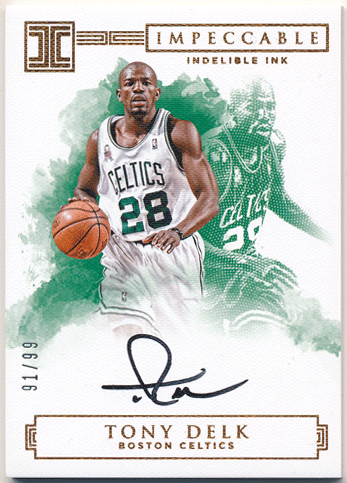 Tony Delk NBA 16-17 Panini Impeccable Indelible Ink Signature Auto 91/99