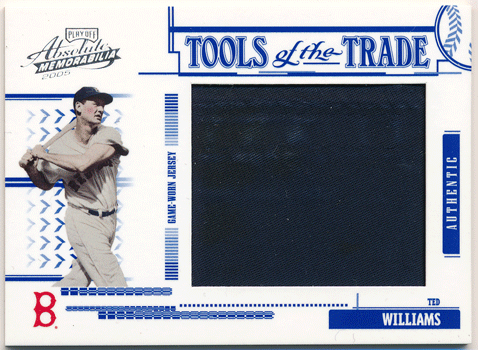 Ted Williams MLB 2005 Playoff Absolute Memorabilia Tools of the Trade Jumbo Jersey 070/100