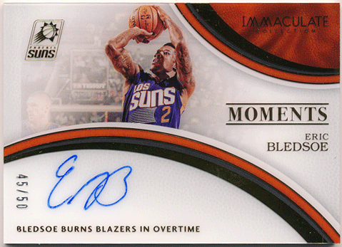 Eric Bledsoe NBA 16-17 Panini Immaculate Collection Acetate Moments Signature Auto 45/50