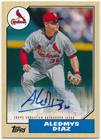 Aledmys Diaz MLB 2017 Topps 30th Anniversary 1987 Topps Signature Auto