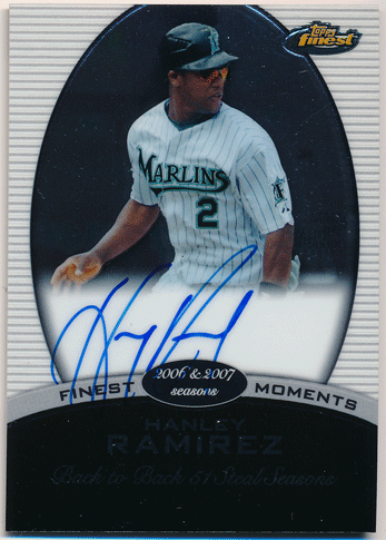 Hanley Ramirez MLB 2008 Topps Finest Moments Signature Auto