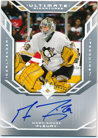 Marc-Andre Fleury NHL 04-05 UD Ultimate Collection Signature Auto