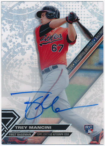Trey Mancini MLB 2017 Topps High Tek RC Signature Auto