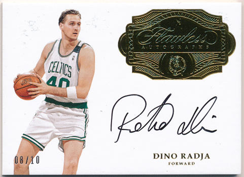 Dino Radja NBA 16-17 Panini Flawless Gold Signature Auto 08/10
