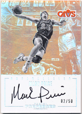 Mark Price NBA 16-17 Panini Preferred Unparalleled Signature Auto 02/50