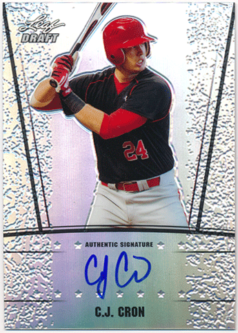 C.J. Cron 2011 Leaf Metal Draft Refractor Signature Auto 80/99