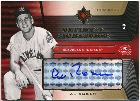 故 Al Rosen MLB 2004 UD Ultimate Collection Gold Signature Auto 01/25