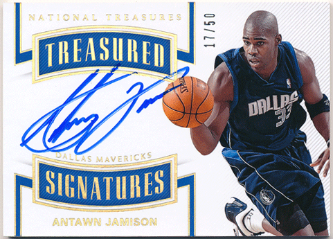 Antawn Jamison NBA 17-18 Panini National Treasures Treasured Signature Auto 17/50