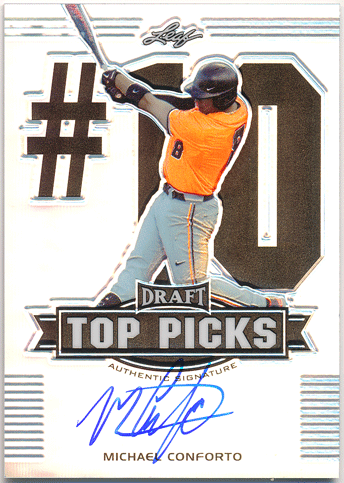 Michael Conforto 2014 Leaf Metal Draft Top Picks Signature Auto