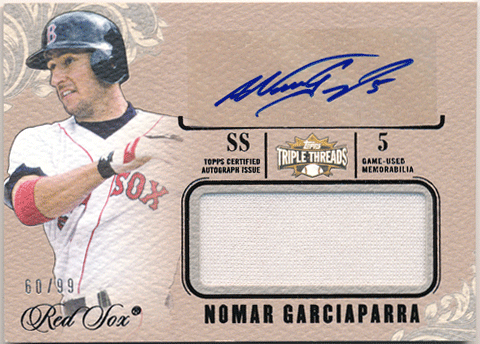 Nomar Garciaparra MLB 2014 Topps Triple Threads Signature Jersey Auto 60/99