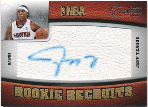 Jeff Teague NBA 09-10 Panini Timeless Treasures RC Recruits Signature Auto 071/299