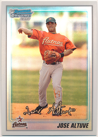 Jose Altuve MLB 2010 Bowman Chrome 1st Bowman Refractor 178/500