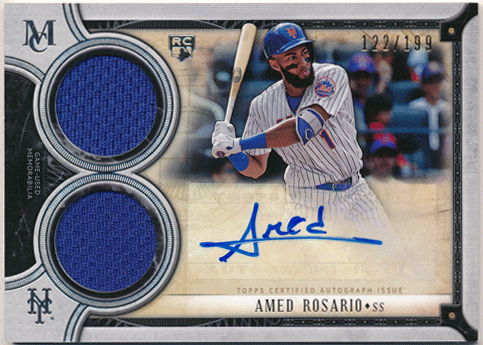 Amed Rosario MLB 2018 Topps Museum Collection RC Signature Jersey Auto 122/199